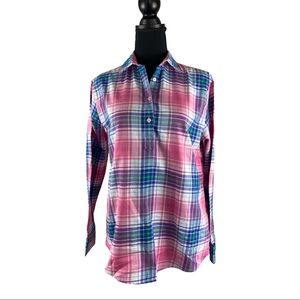 Southern Tide Half Button Plaid Shirt Small